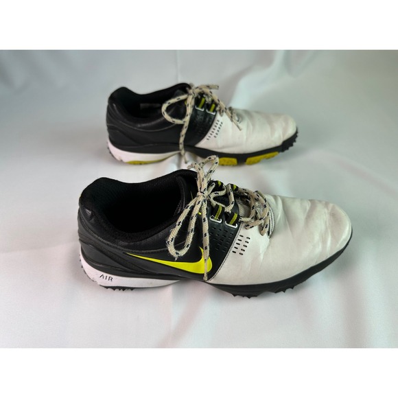 Nike Other - Nike Golf Air Golf Shoes‎ Spiked Black White Yellow Mens Size 9 628533-100